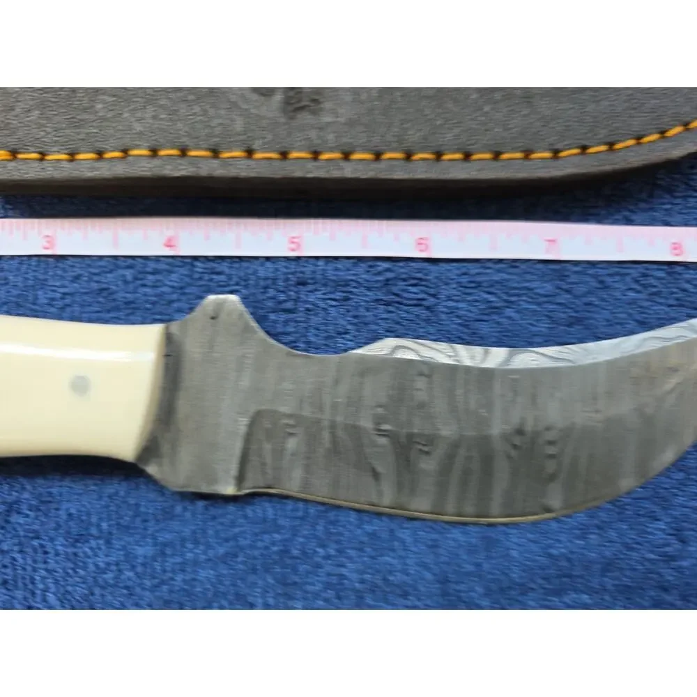 Hunting Bowie Knife 9 Inch Custom Made Forged Damascus Blade LMK Knives #7624